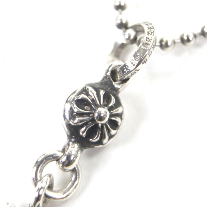 Excellent CHROME HEARTS Necklace 1 Ball Tiny Cross Silver 925 mens