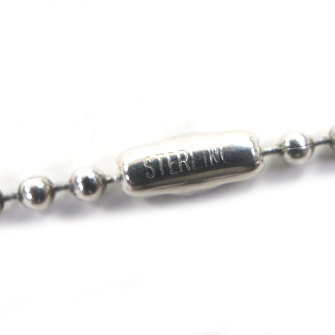 Excellent CHROME HEARTS Necklace 1 Ball Tiny Cross Silver 925 mens