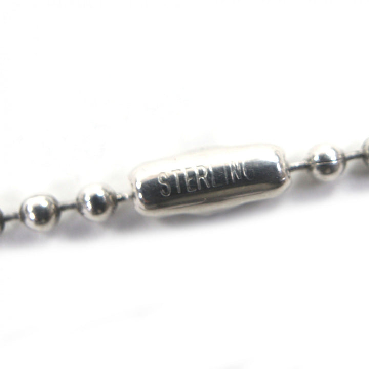 Excellent CHROME HEARTS Necklace 1 Ball Tiny Cross Silver 925 mens