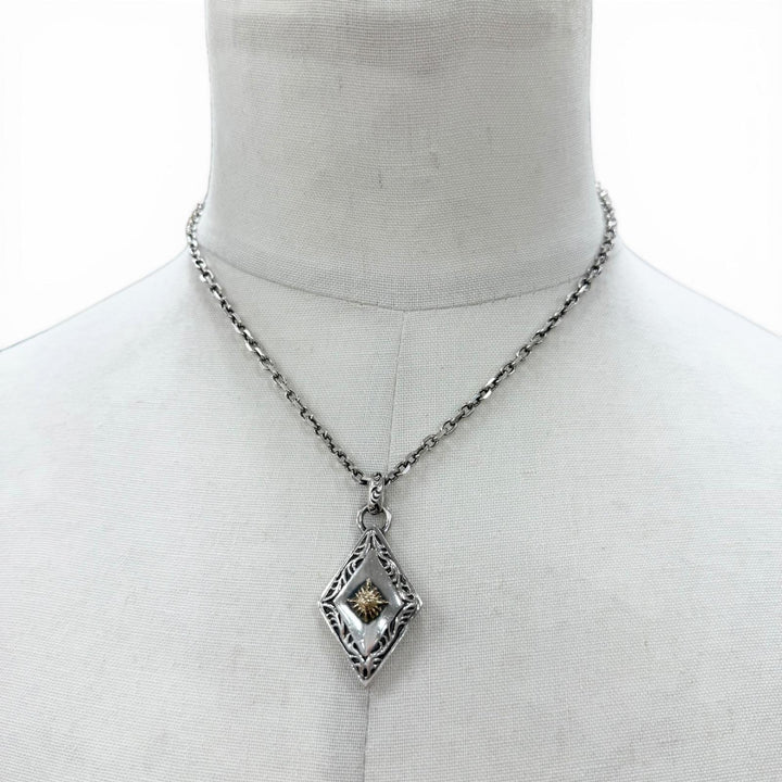 Great ARIZONA FREEDOM Necklace Combination Pendant Top 2-Piece Set Silver
