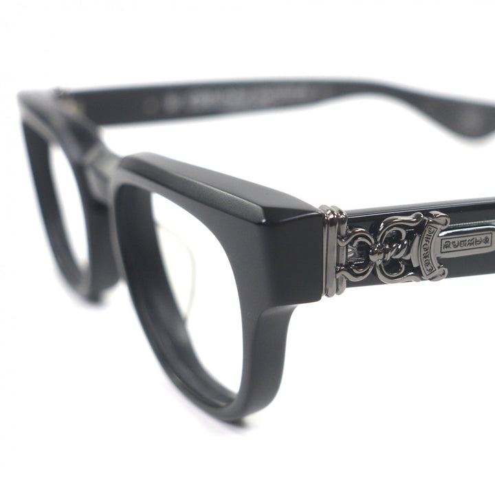 Great CHROME HEARTS Glasses CUNTVOLUTED Dagger Decoration Matt black mens