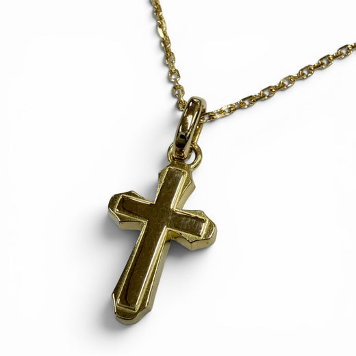 Great Sympathy of Soul Necklace Smooth Cloth M gold 18K Women P1503Y8