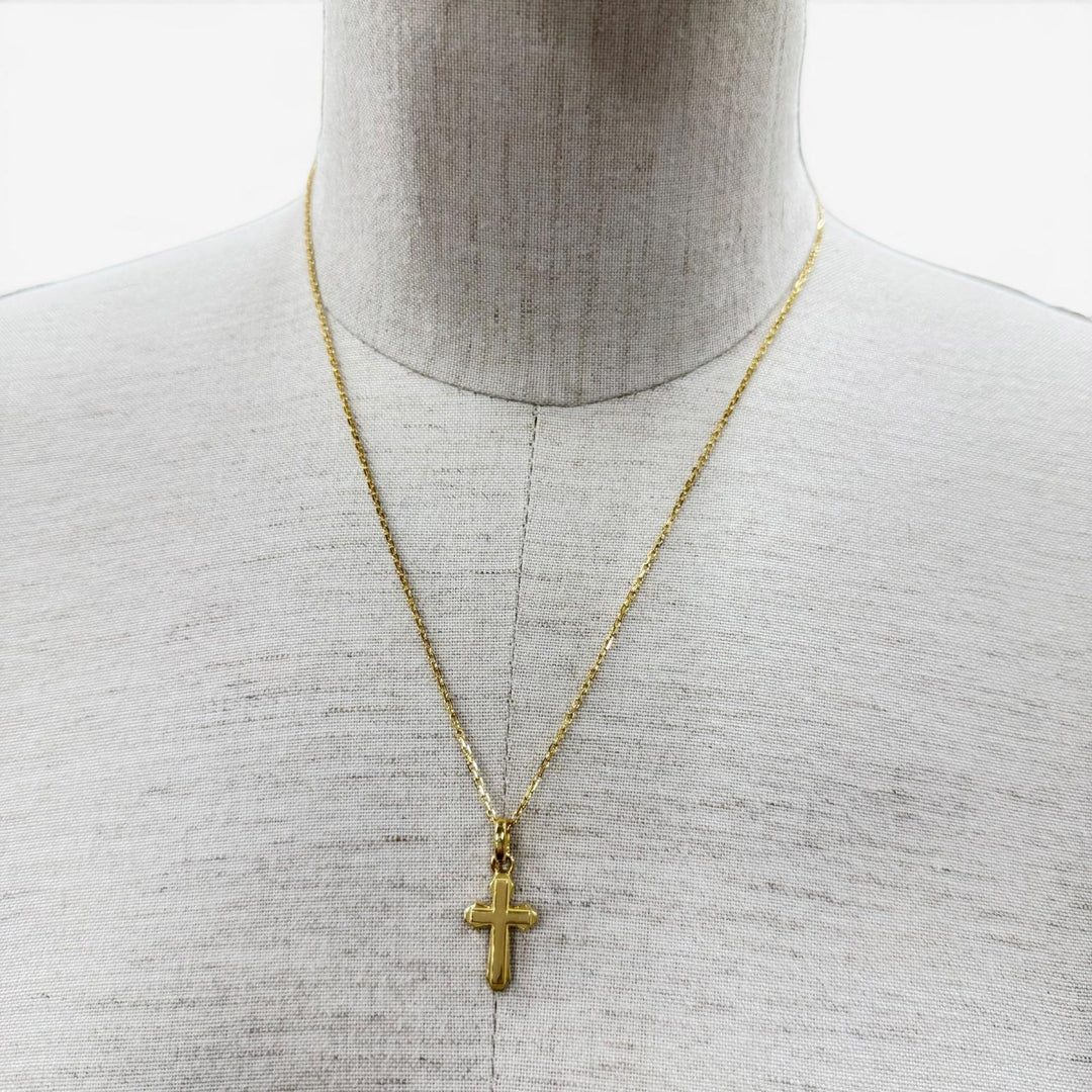 Great Sympathy of Soul Necklace Smooth Cloth M gold 18K Women P1503Y8