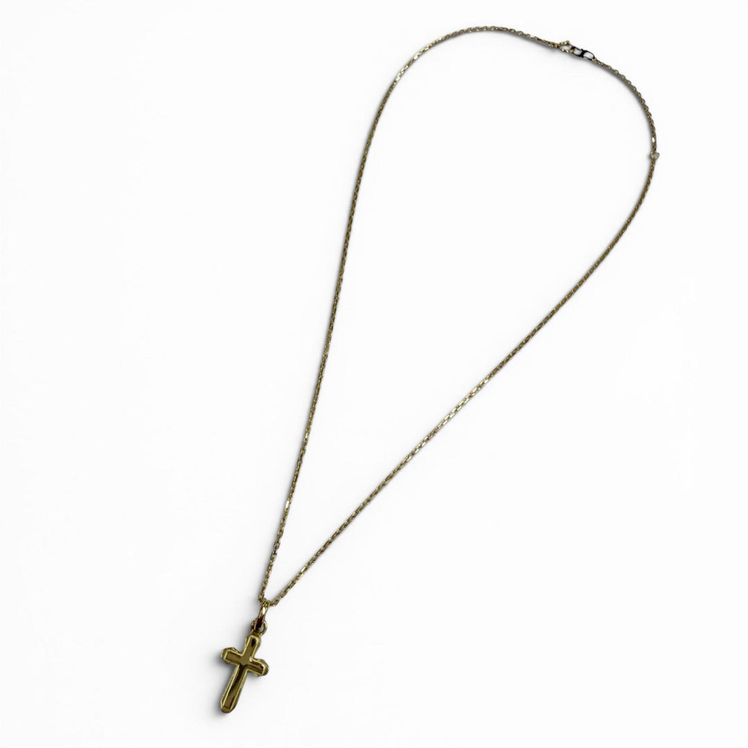 Great Sympathy of Soul Necklace Smooth Cloth M gold 18K Women P1503Y8
