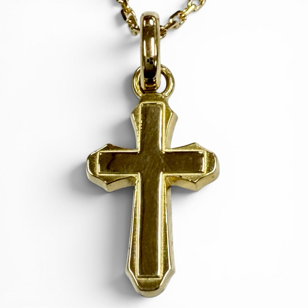 Great Sympathy of Soul Necklace Smooth Cloth M gold 18K Women P1503Y8