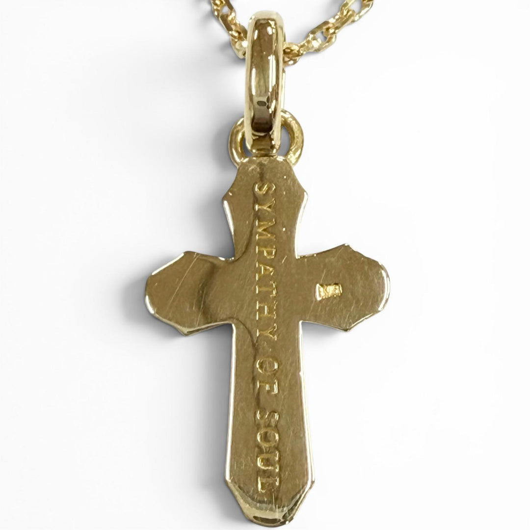 Great Sympathy of Soul Necklace Smooth Cloth M gold 18K Women P1503Y8