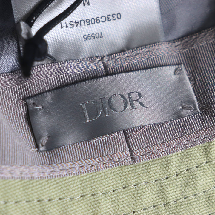 新品 DIOR×Cactus Jack ハット カーキ コットン メンズ M 033C906U4511