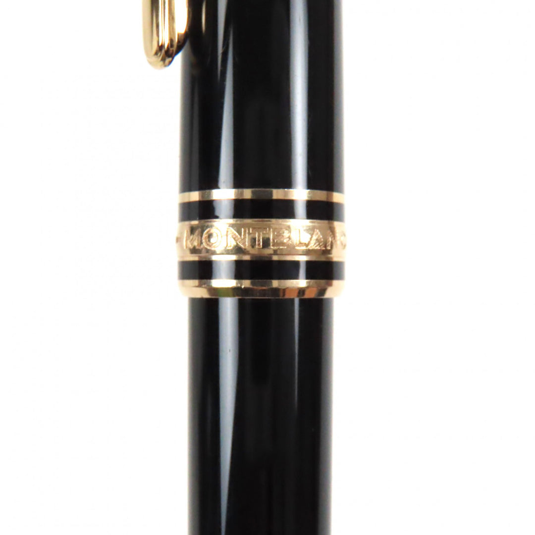 Great MONTBLANC fountain pen Meisterstck white star Black gold 14K mens