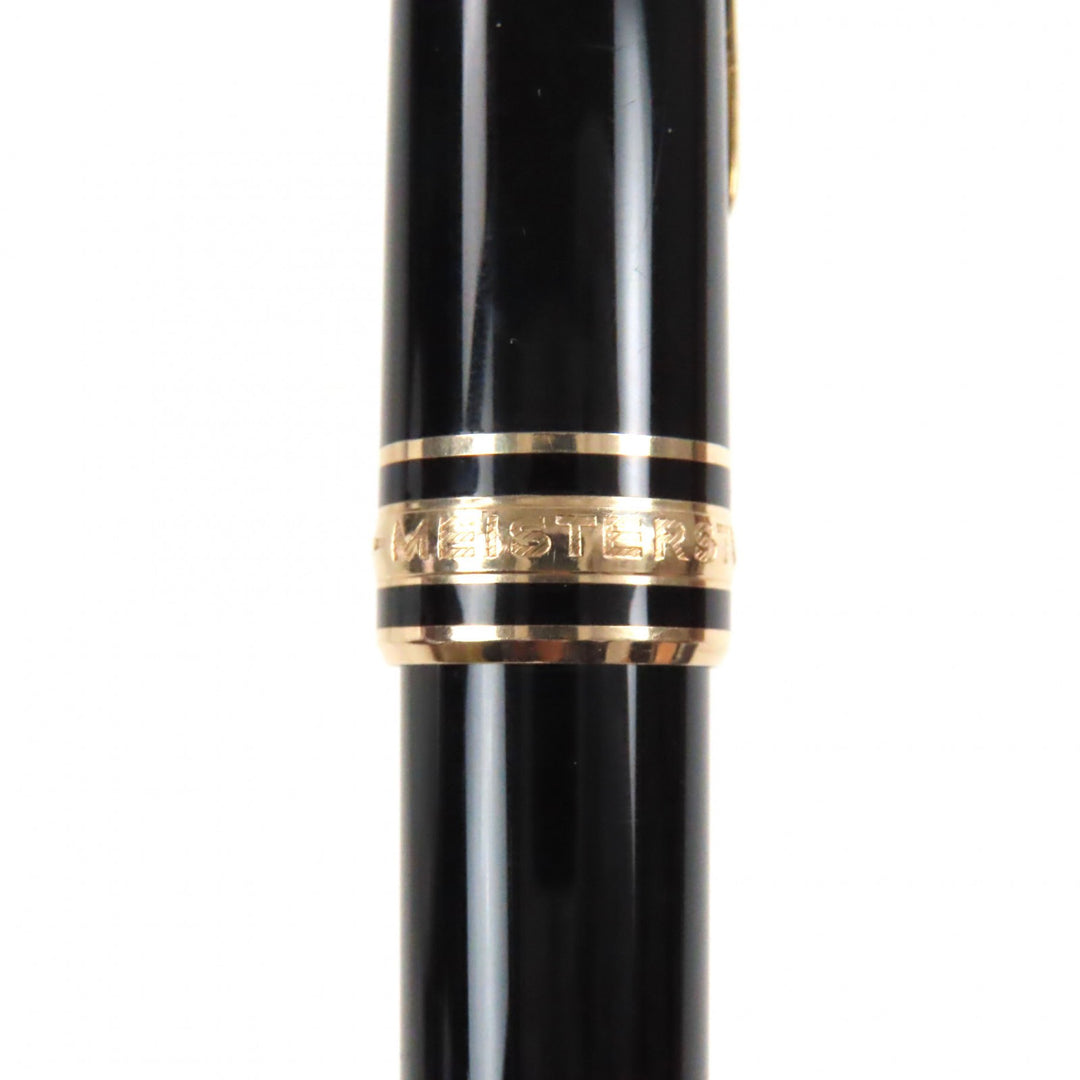 Great MONTBLANC fountain pen Meisterstck white star Black gold 14K mens