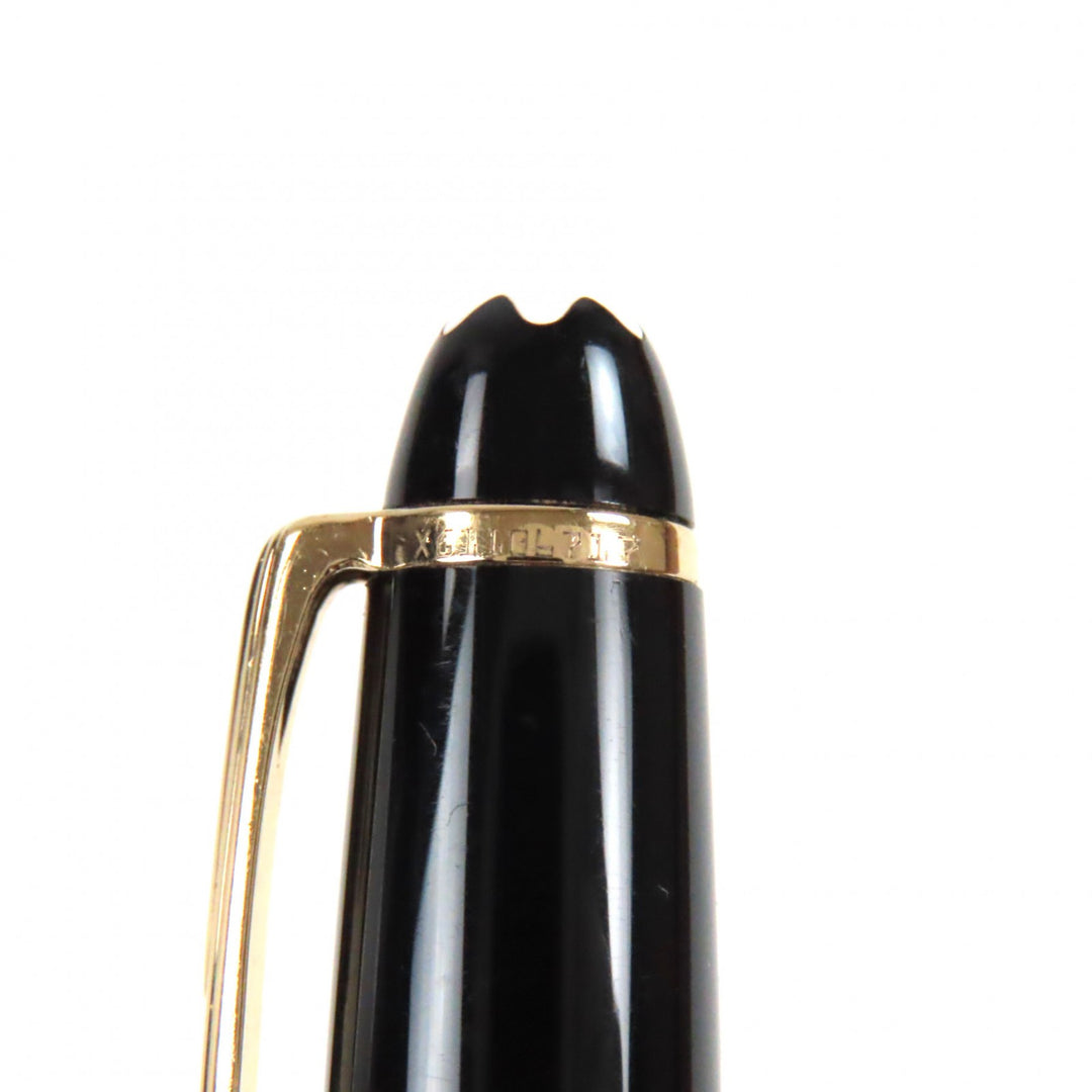 Great MONTBLANC fountain pen Meisterstck white star Black gold 14K mens