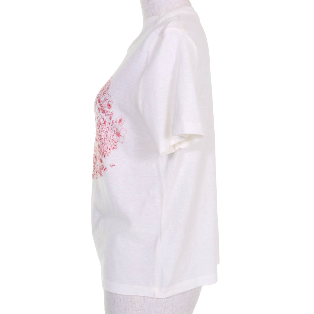 Excellent ChristianDior Shortsleeve T-shirt off white cotton Women L 153T12DA454