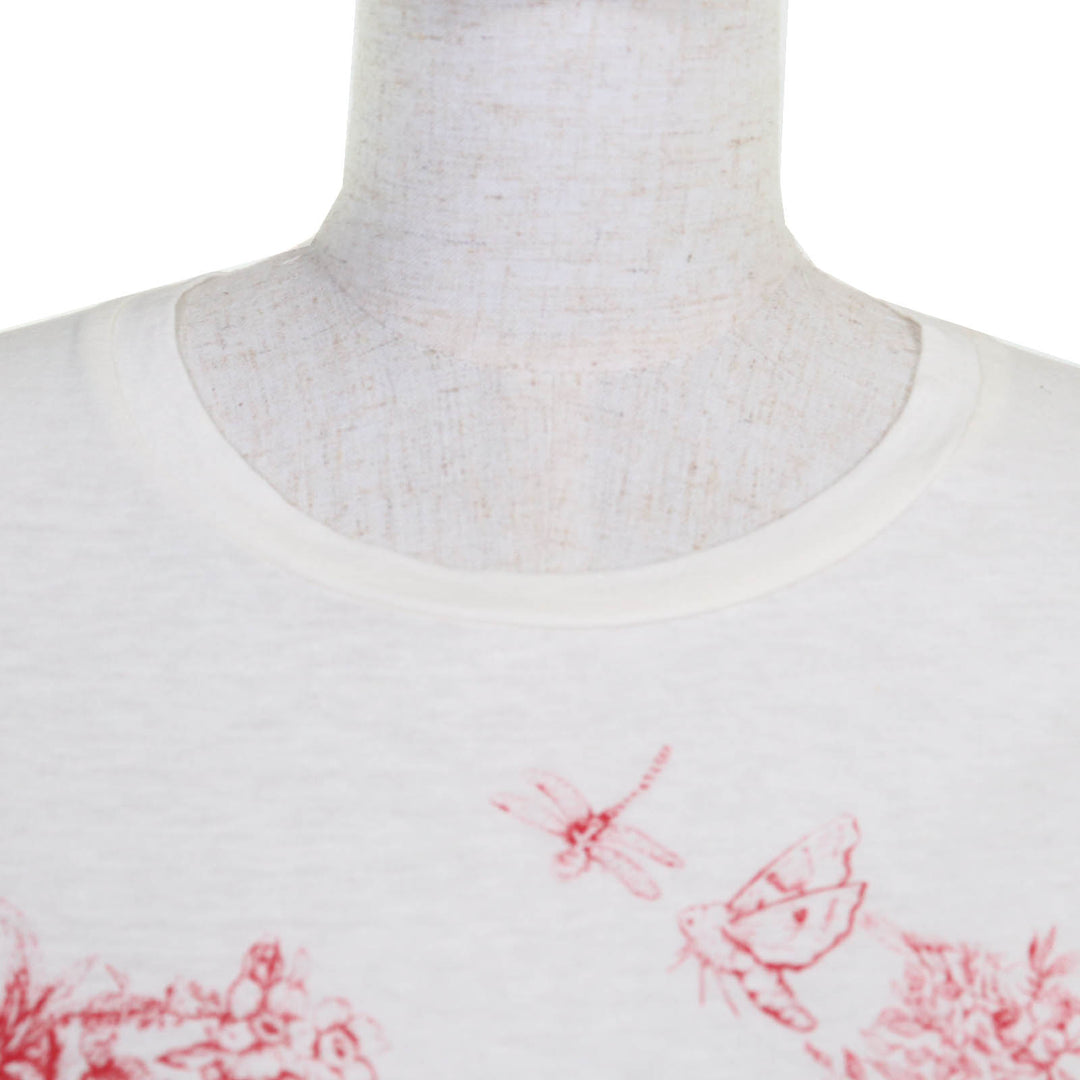 クリスチャンディオール 半袖Tシャツ オフホワイト コットン レディース L 153T12DA454 美品