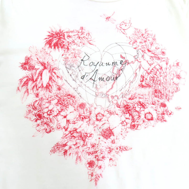 クリスチャンディオール 半袖Tシャツ オフホワイト コットン レディース L 153T12DA454 美品