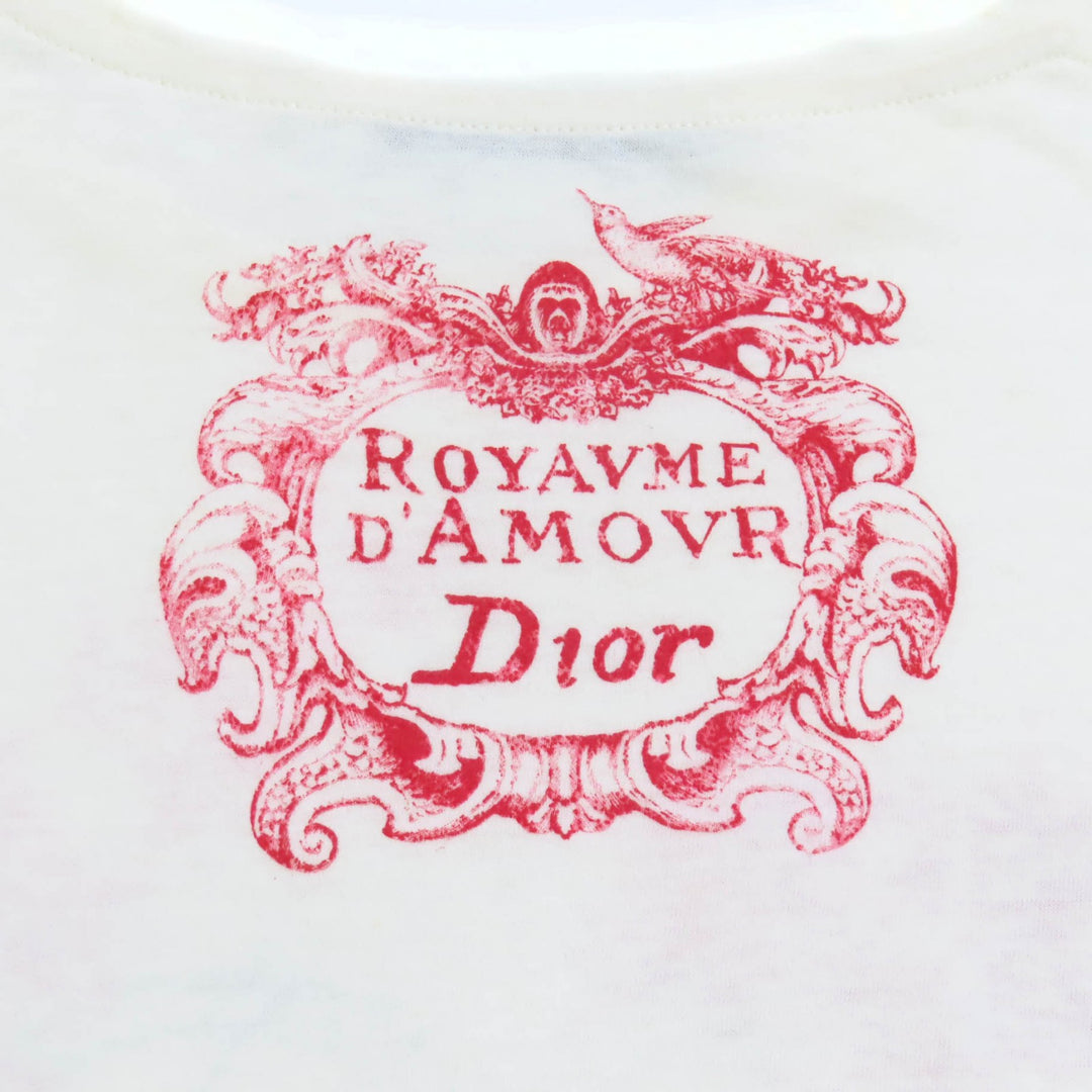 クリスチャンディオール 半袖Tシャツ オフホワイト コットン レディース L 153T12DA454 美品