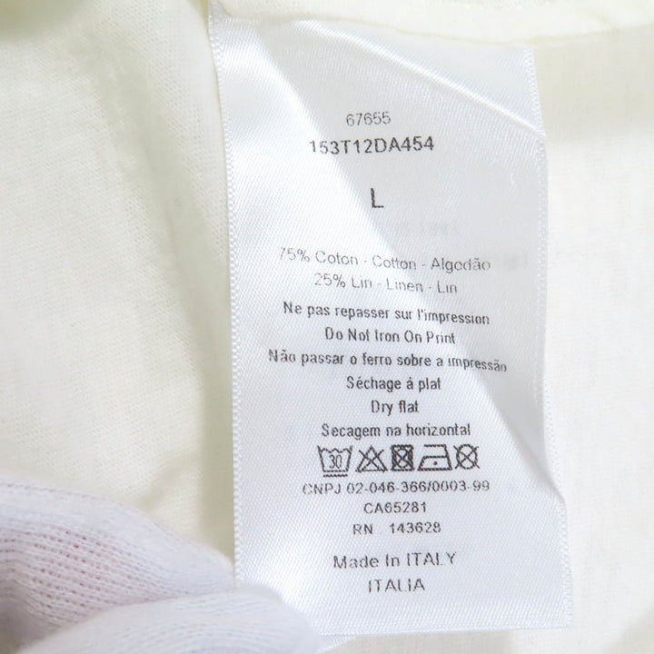 Excellent ChristianDior Shortsleeve T-shirt off white cotton Women L 153T12DA454