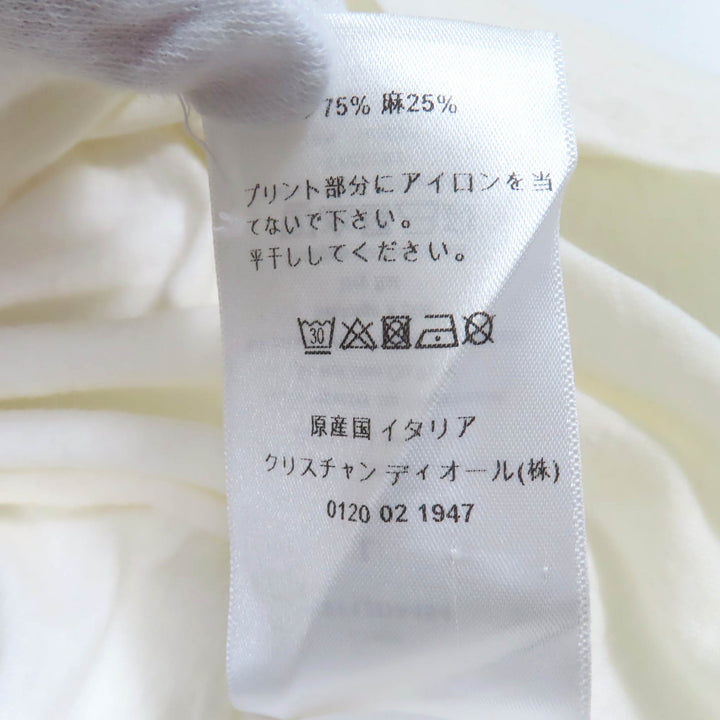 Excellent ChristianDior Shortsleeve T-shirt off white cotton Women L 153T12DA454