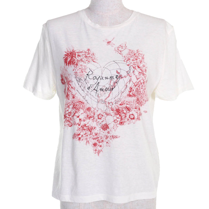 クリスチャンディオール 半袖Tシャツ オフホワイト コットン レディース L 153T12DA454 美品