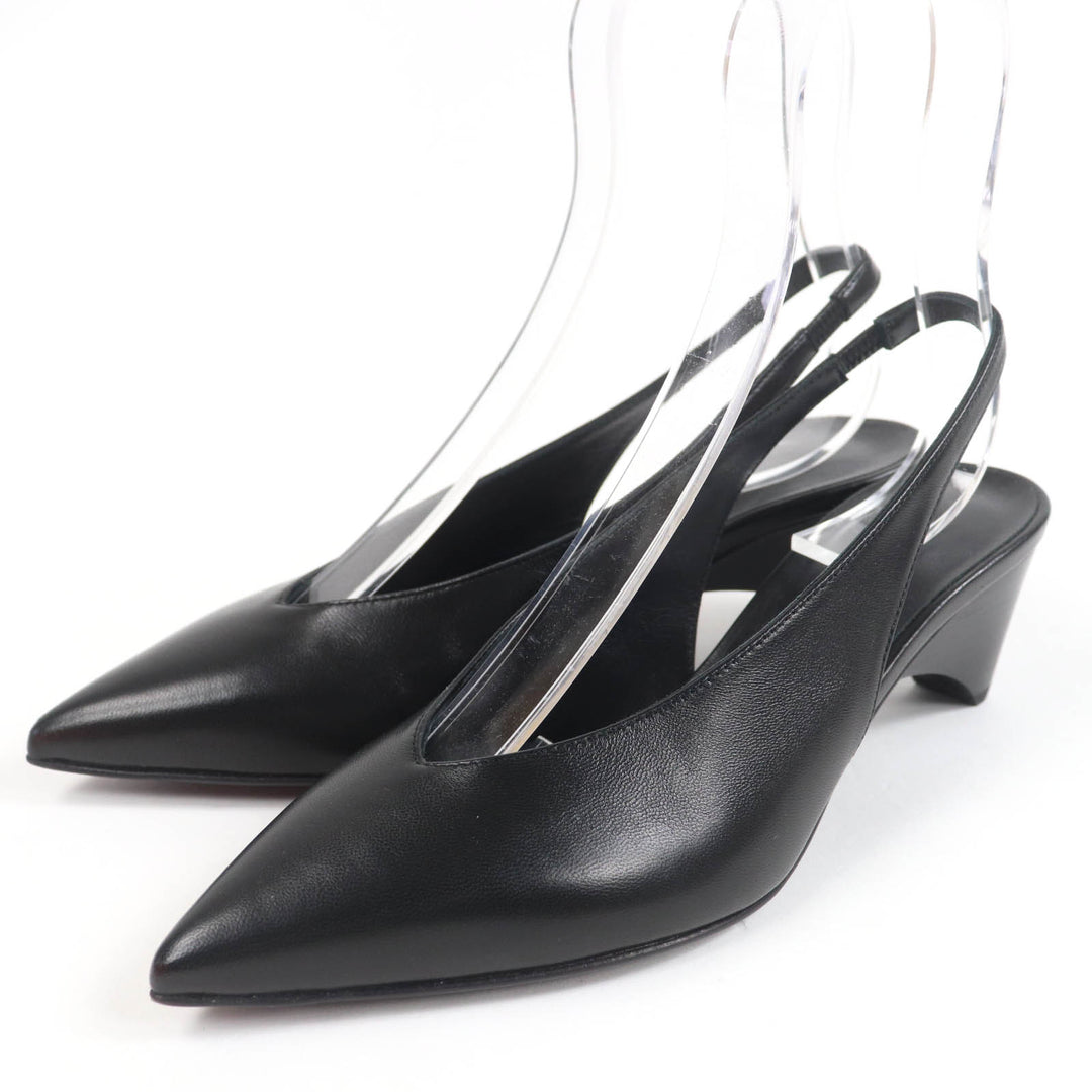 Pristine HERMES pumps Antim 55 leather slingbacks black Women 36