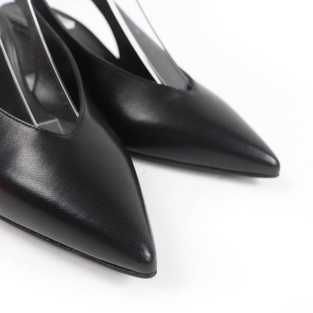 Pristine HERMES pumps Antim 55 leather slingbacks black Women 36