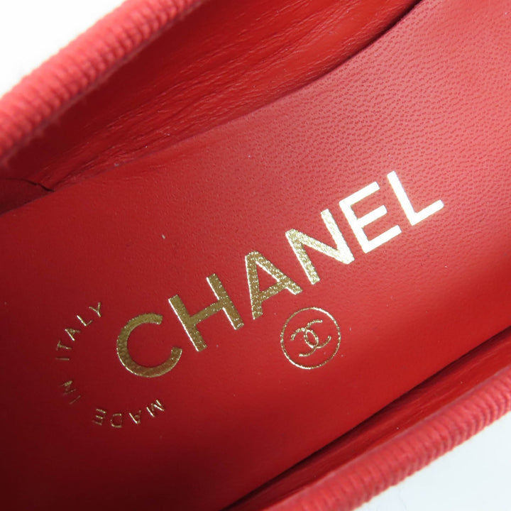 素晴らしい CHANEL バレエシューズ COCO マーク ツートン フラット レッド ブラック パテントレザー 36 G02819