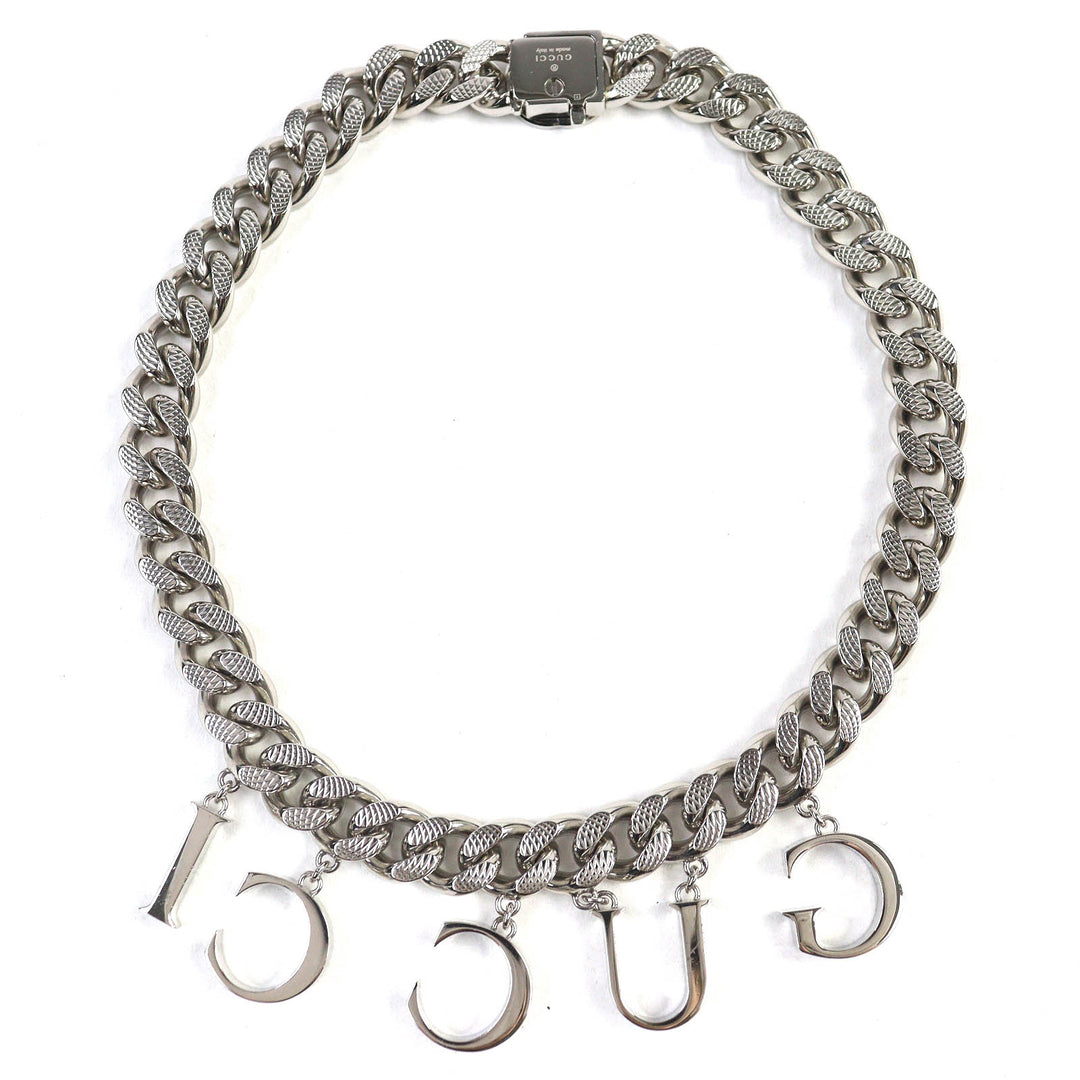 素晴らしい GUCCI スクリプトロゴ チョーカー インターロッキングG ネックレス アクセサリー 現行 675769