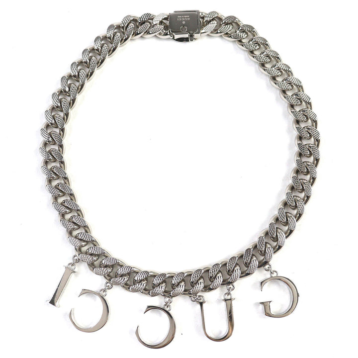 素晴らしい GUCCI スクリプトロゴ チョーカー インターロッキングG ネックレス アクセサリー 現行 675769