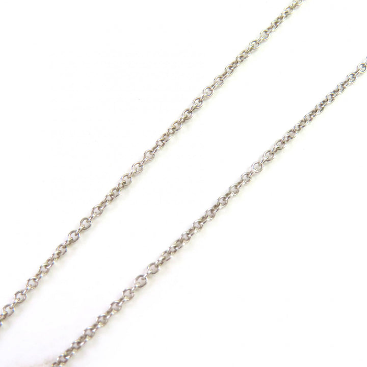 Great TIFFANY&Co. Necklace Open Heart Pendant 1P pink sapphire Silver SV925 Women