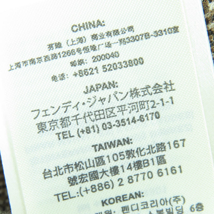 フェンディ ミニスカート Fロゴ 総柄 ニット ブラック系 レーヨン レディース 40