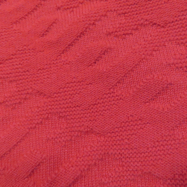 Excellent HERMES cardigan H motif Serie button long sleeve knit Red wool Women 36