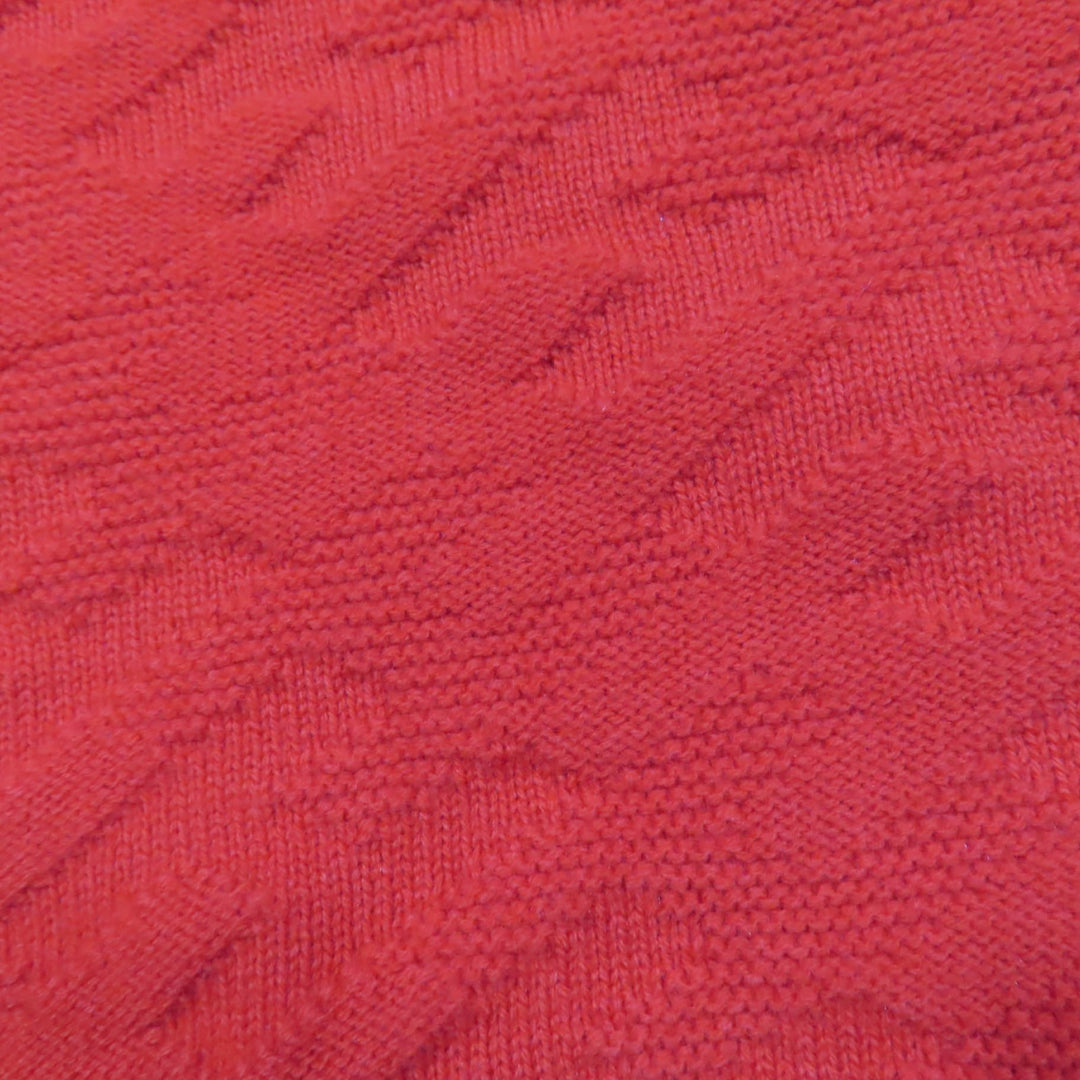 Excellent HERMES cardigan H motif Serie button long sleeve knit Red wool Women
