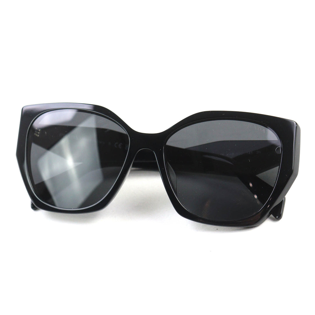 Excellent PRADA sunglasses Logo Asian Fit Sunglasses Eyewear Black Women SPR 19Z-F