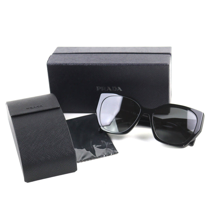 Excellent PRADA sunglasses Logo Asian Fit Sunglasses Eyewear Black Women SPR 19Z-F