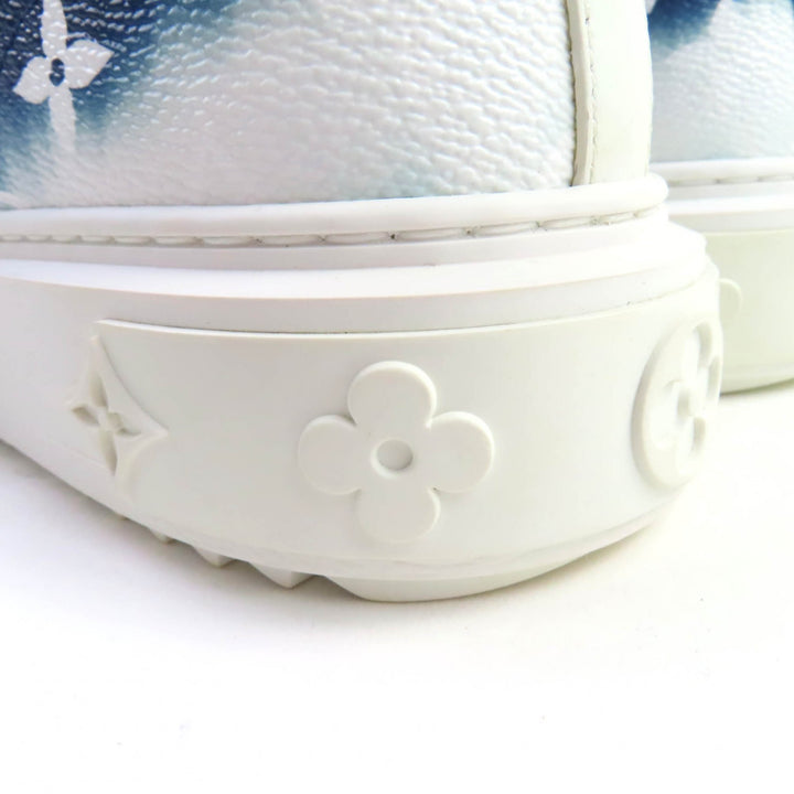 Great LOUIS VUITTON sneakers LV Escal Monogram blue leather Women 34.5 CL1129