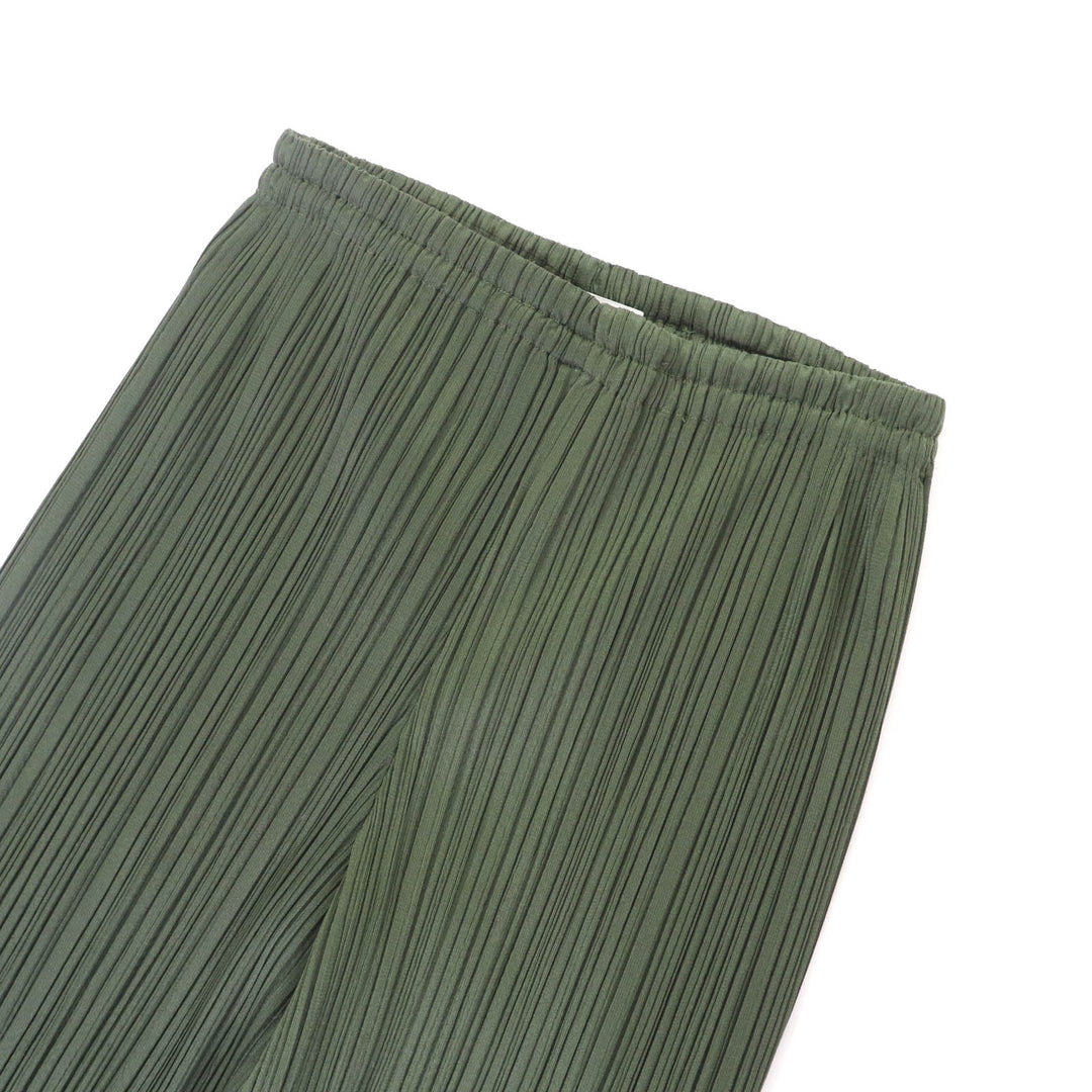 Excellent PLEATS PLEASE Pants Side slits Pleated polyester Women 2 PP64-JF424