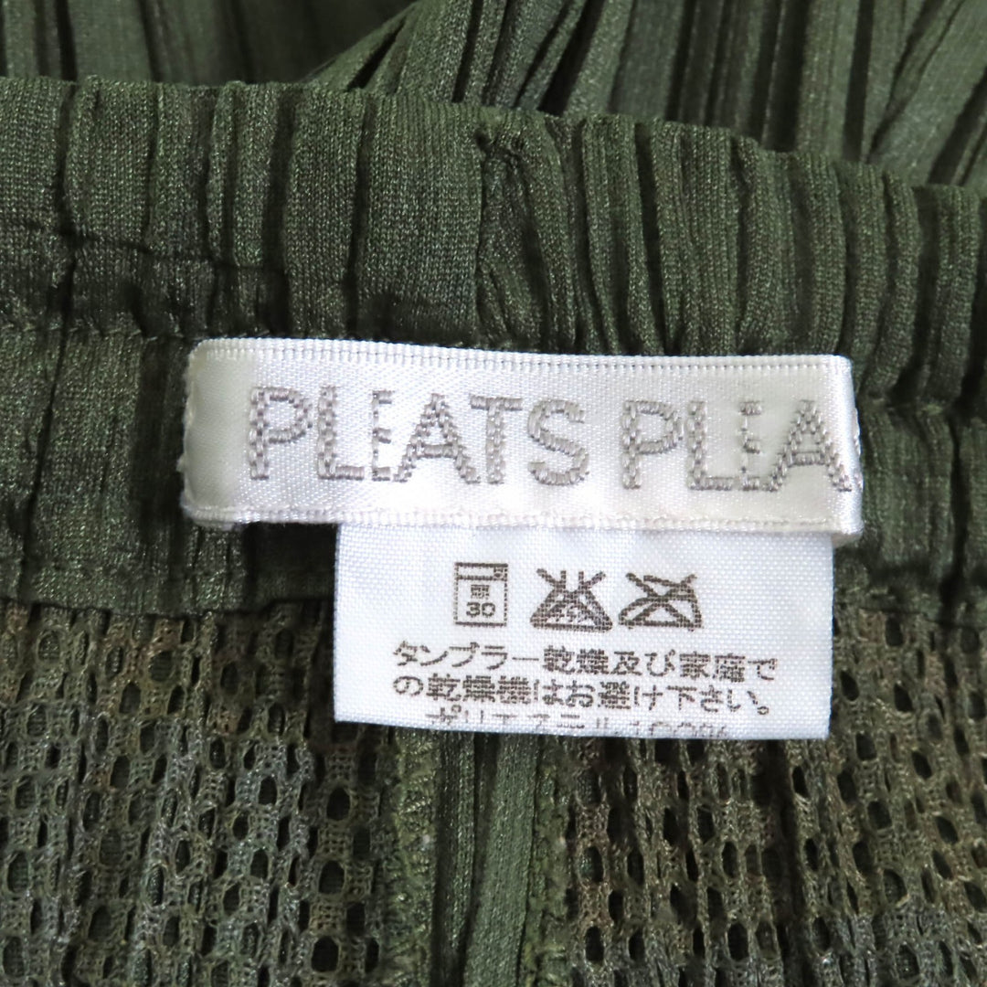 Excellent PLEATS PLEASE Pants Side slits Pleated polyester Women 2 PP64-JF424