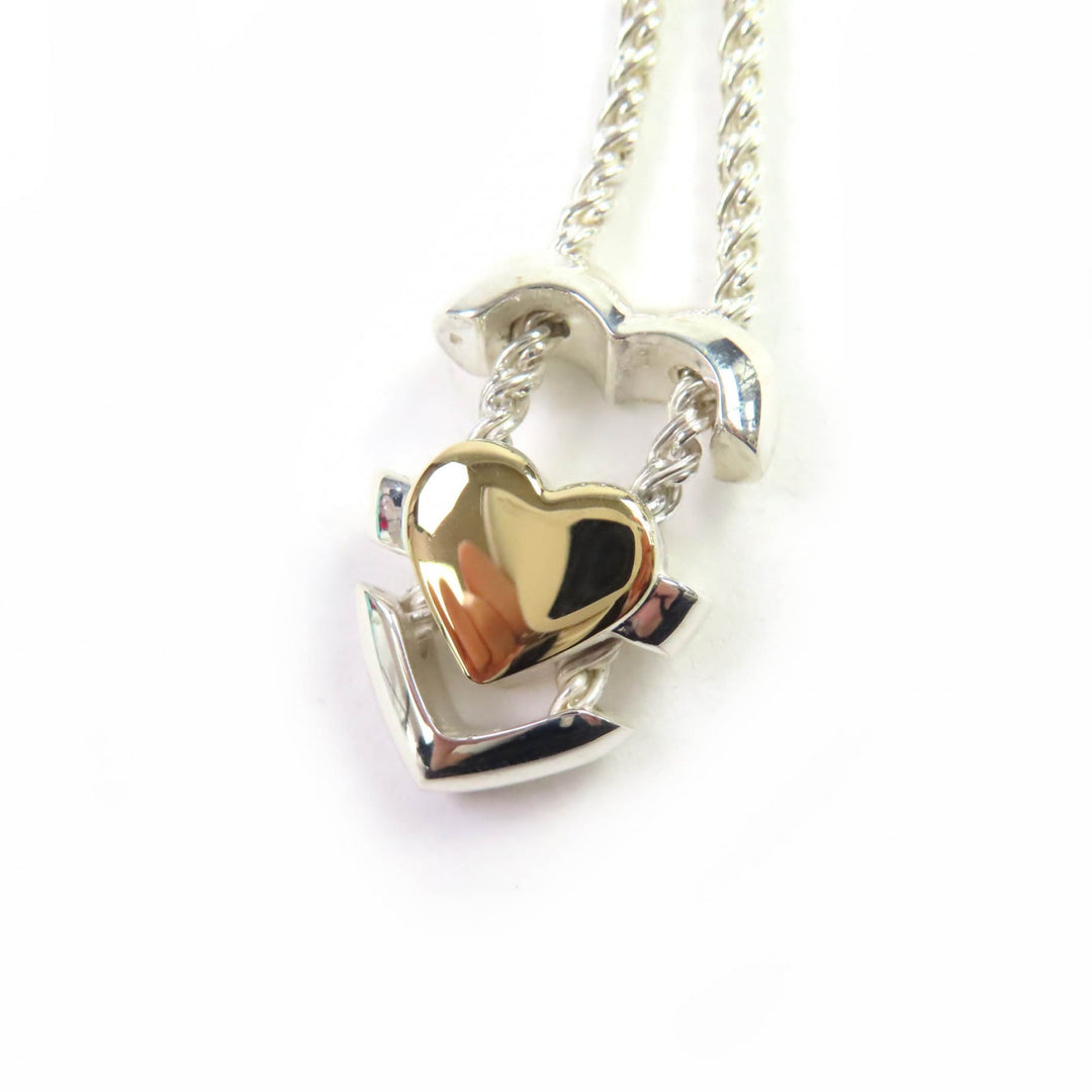 素晴らしい TIFFANY&amp;Co. ネックレス ハートパズル シルバー ゴールド 925 レディース