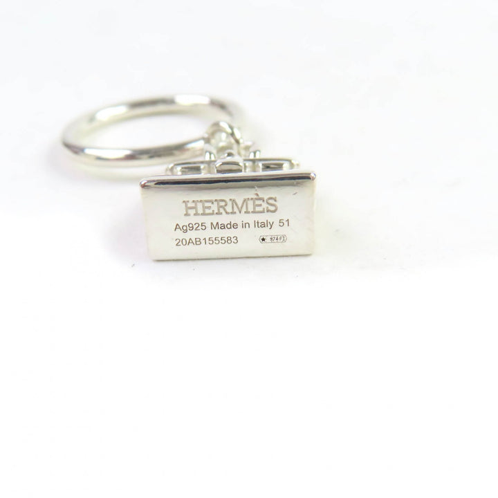 Excellent HERMES Ring Amulet Birkin Silver 925 Women