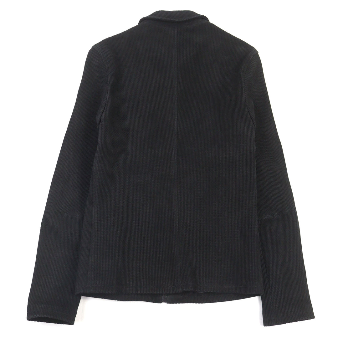 Great DOLCE&GABBANA leather jacket double zip black lambskin men 46 G9BF1L