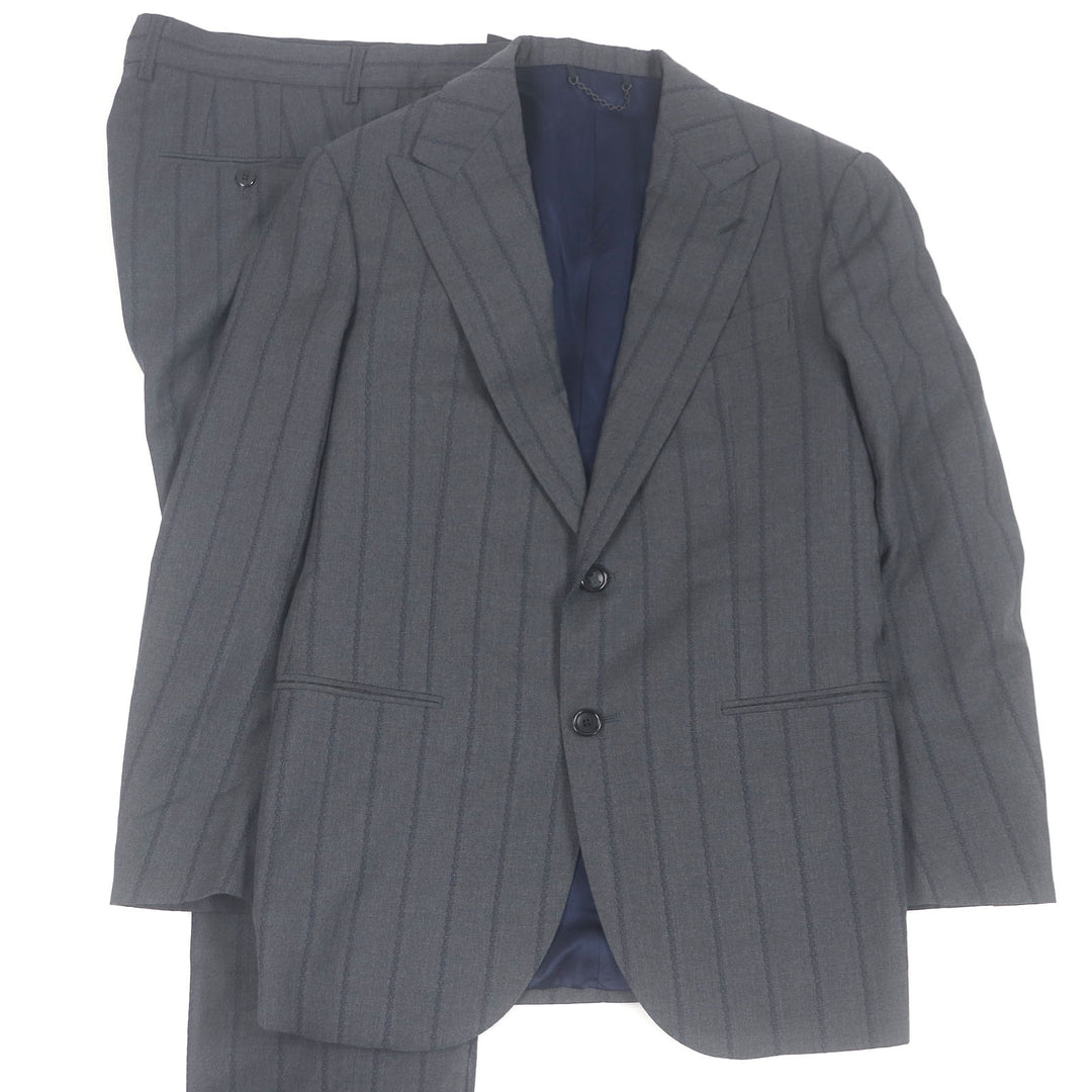 LOUIS VUITTON suit PONT NEUF FIT LV logo peak lapel single gray
