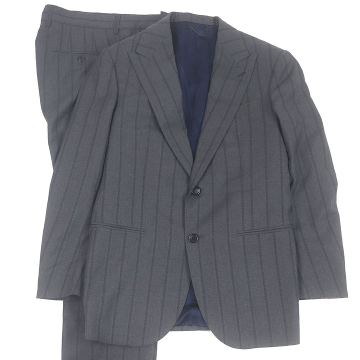 LOUIS VUITTON suit PONT NEUF FIT LV logo peak lapel single gray