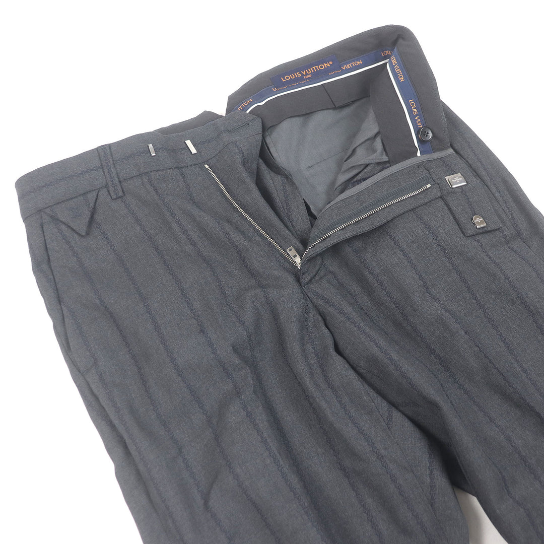 LOUIS VUITTON suit PONT NEUF FIT LV logo peak lapel single gray