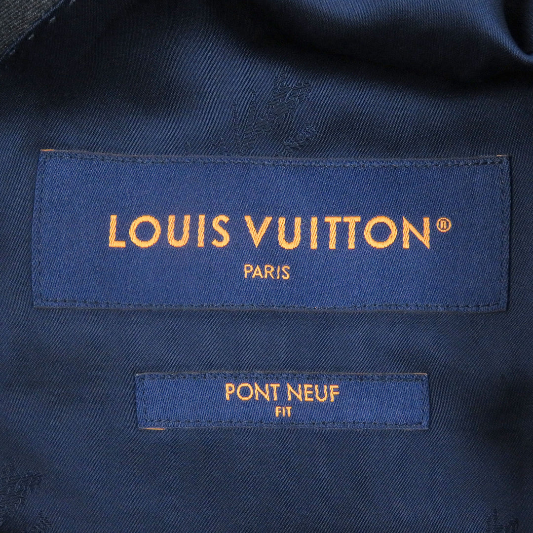 LOUIS VUITTON suit PONT NEUF FIT LV logo peak lapel single gray