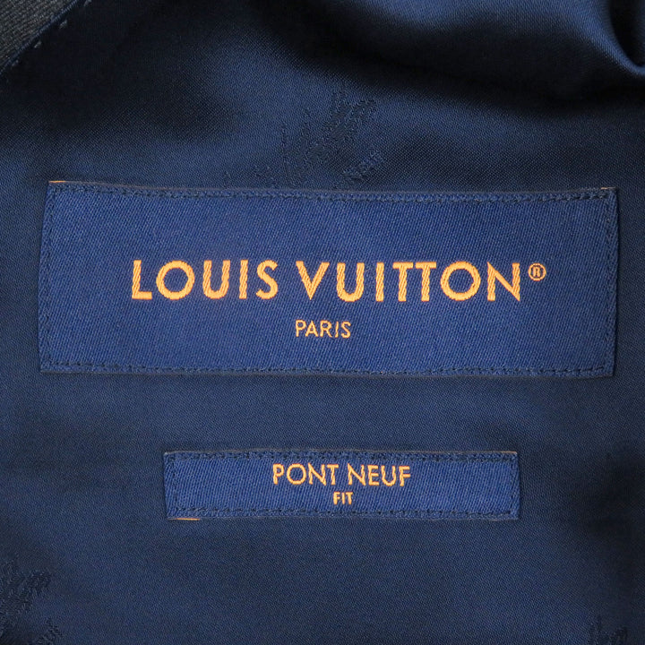 LOUIS VUITTON suit PONT NEUF FIT LV logo peak lapel single gray