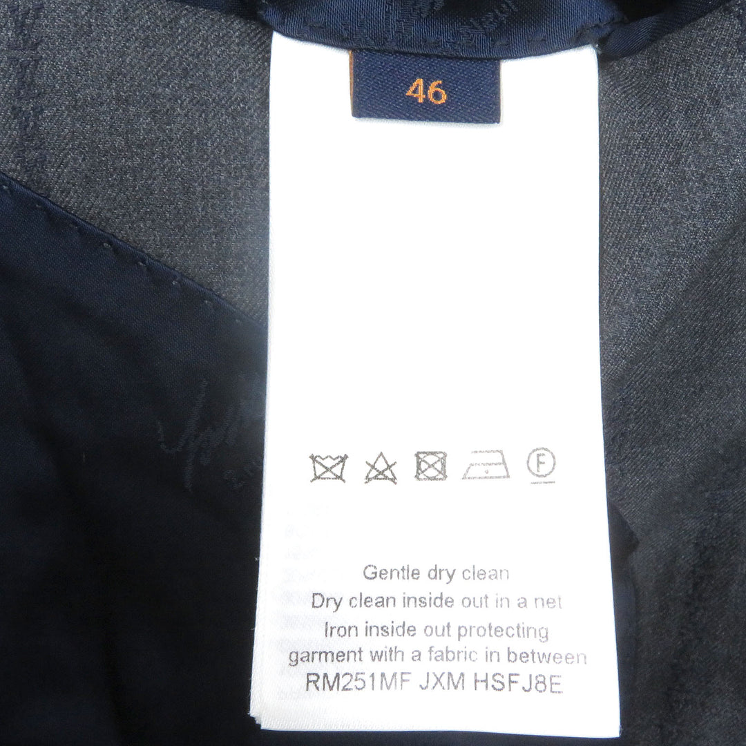 LOUIS VUITTON suit PONT NEUF FIT LV logo peak lapel single gray