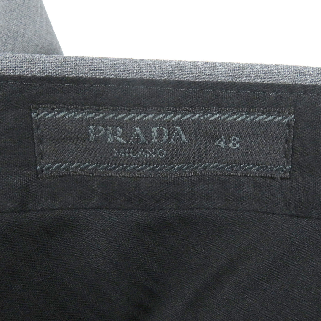 素晴らしいPRADAパンツ グレー バージンウール メンズ 48 DNA955