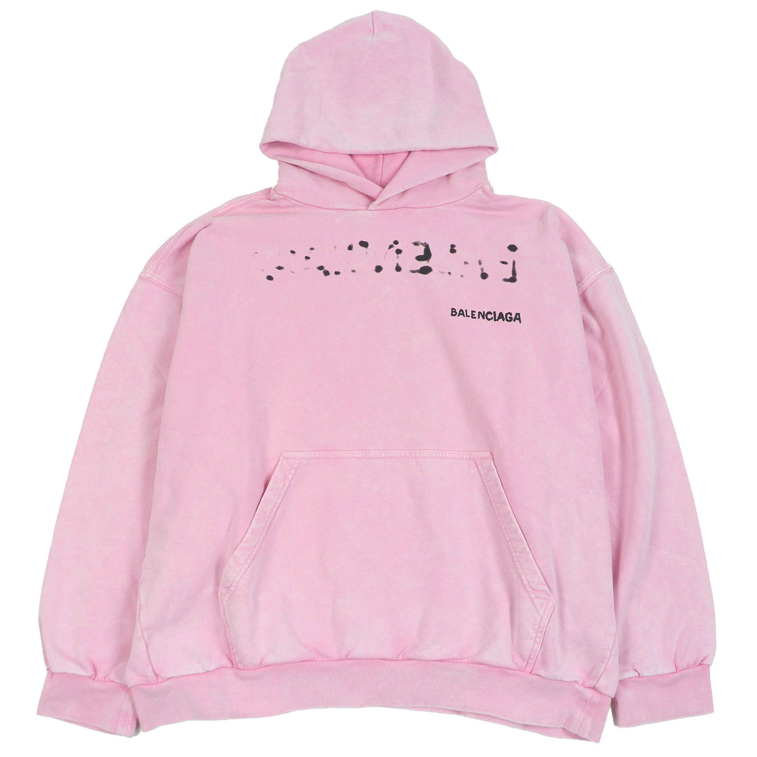 BALENCIAGA パーカー 手描きミディアムフィットプルオーバーパーカー ダメージ加工 767877