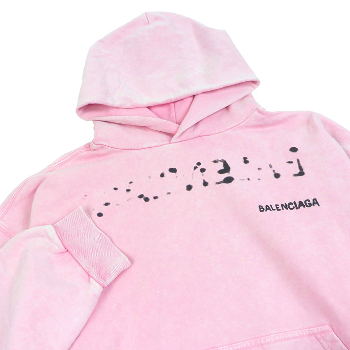 Excellent BALENCIAGA hoodie Hand-drawn medium-fit pullover hoodie 767877
