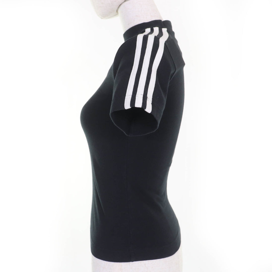 Pristine BALENCIAGA×adidas Short sleeve T-shirt black cotton Women XS 723782