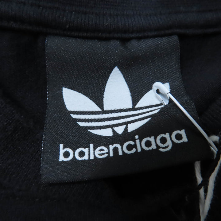 新品 BALENCIAGA×adidas 半袖Tシャツ ブラック コットン レディース XS 723782