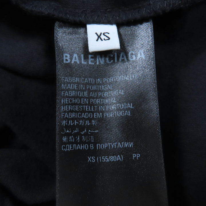 Pristine BALENCIAGA×adidas Short sleeve T-shirt black cotton Women XS 723782